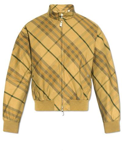 yellow burberry bomber jacket